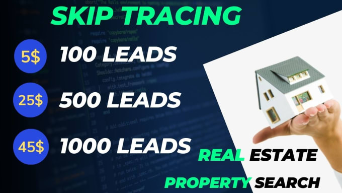 Gig Preview - Do bulk skip tracing lead generation