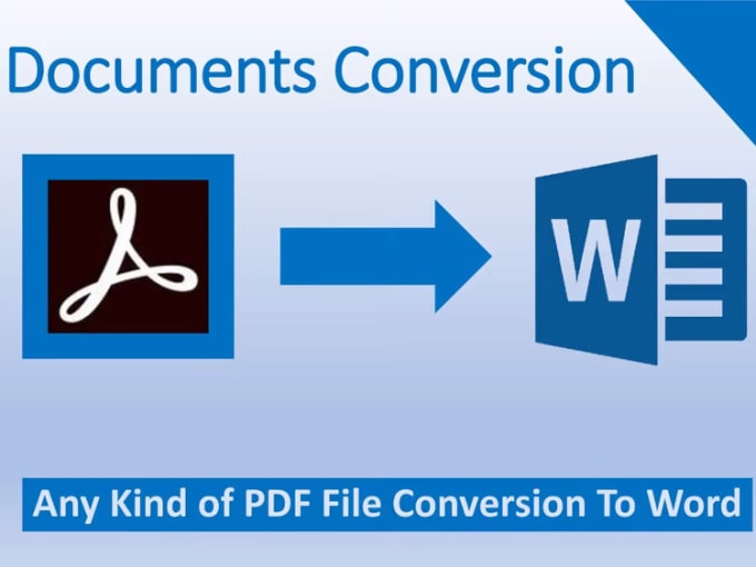 Gig Preview - Convert any PDF to ms word ms excel