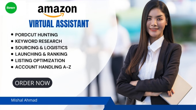 Gig Preview - Be you an amazon virtual assistant for amazon fba