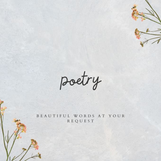 Gig Preview - Write you a poem