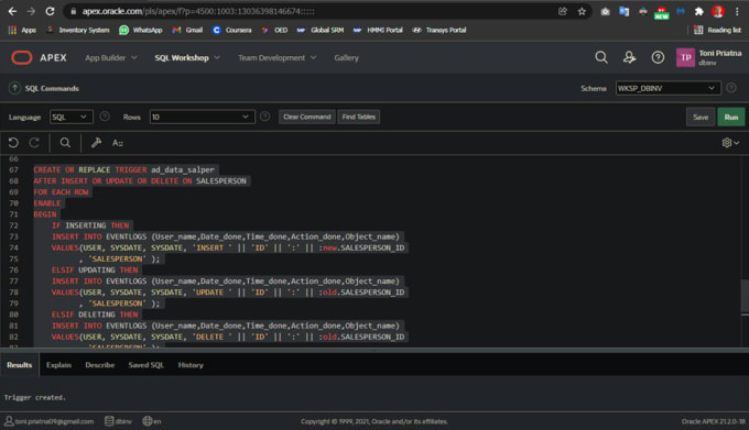 Gig Preview - Write a sql query and build a databases for your project