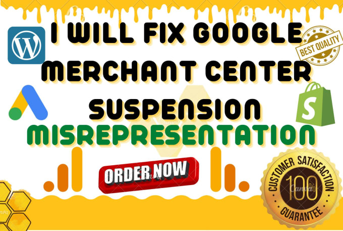 Gig Preview - Fix google merchant center suspension, misrepresentation and reactive gmc