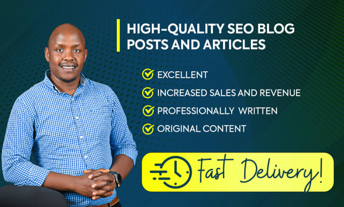 Gig Preview - Write high quality SEO blog posts and articles