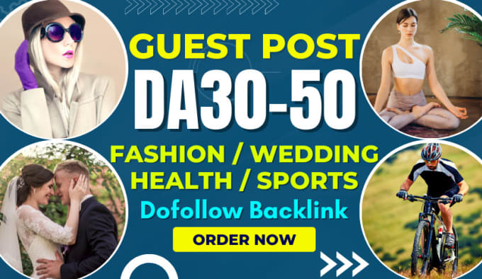 Gig Preview - Write and publish guest post on da30to50 fashion, wedding or health, sports blog