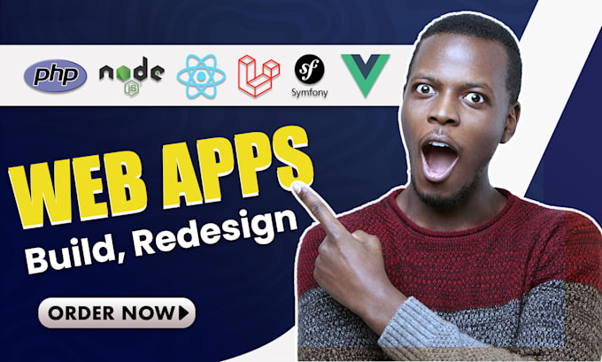 Gig Preview - Build or redesign web application in react, PHP, symfony, laravel, vue, node js