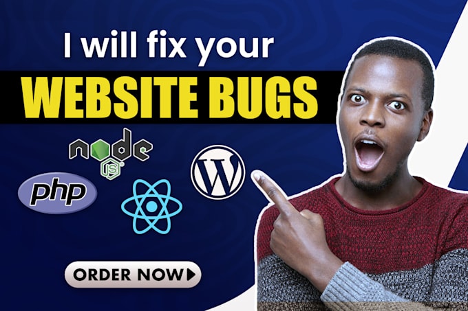 Gig Preview - Fix bugs on your website in wordpress, PHP, react, node js