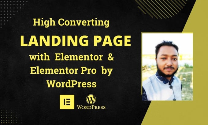 Gig Preview - Do the professional landing page with elementor by wordpress