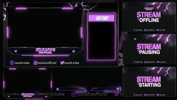 Gig Preview - Design a custom professional twitch streaming overlay