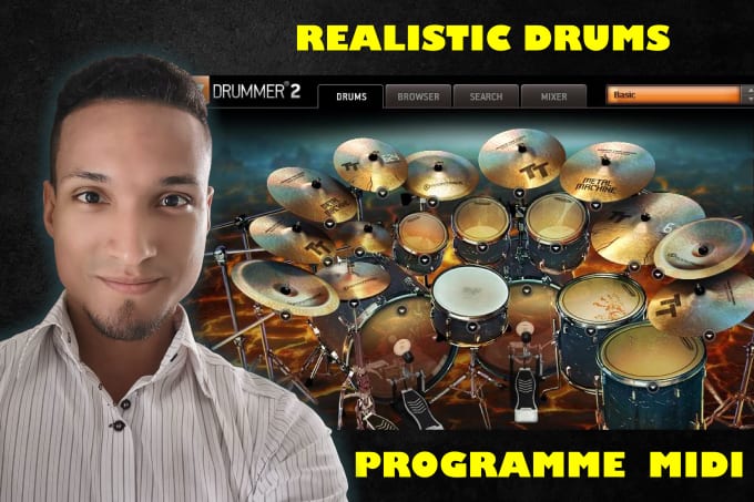 Gig Preview - Programme midi acoustic drums for rock metal and latin pop