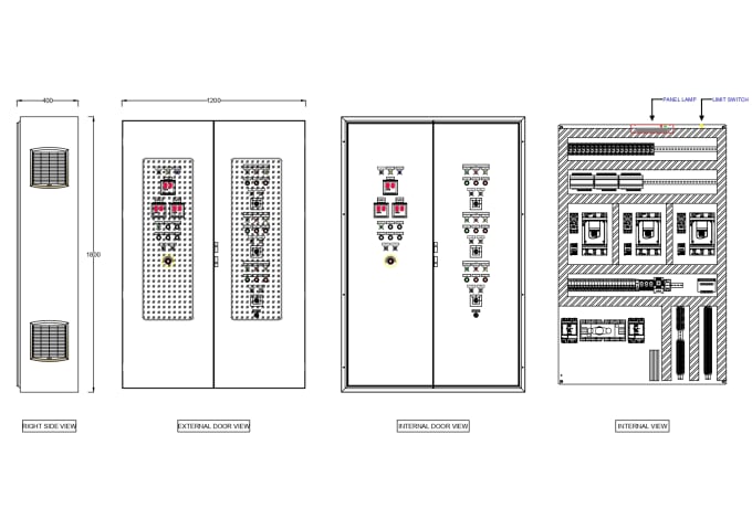 Gig Preview - Draw plc panel board design and wiring diagram with autocad,