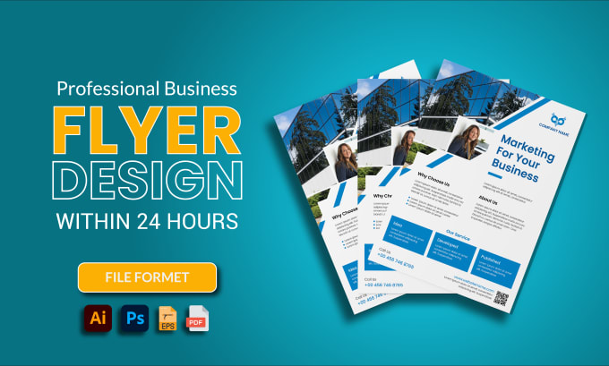 Gig Preview - Design professional business flyer or marketing flyer within 24 hours