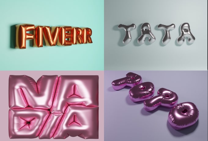 Gig Preview - Design custom 3d text lettering and animation