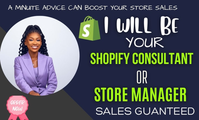 Gig Preview - Be your shopify mentor,   shopify or woocommerce virtual assistant or manager