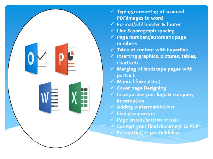 Gig Preview - Edit, format and design your ms word document