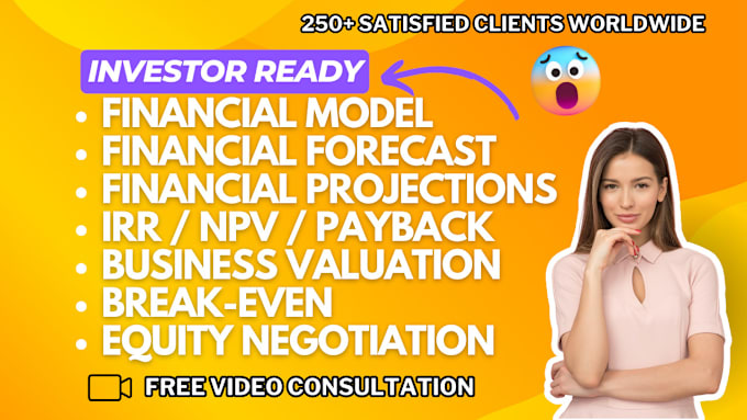 Gig Preview - Prepare top notch excel financial model, forecasts, budget and projections