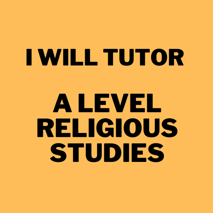 Gig Preview - Tutor a level religious studies