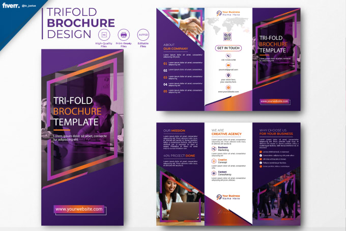 Gig Preview - Create modern corporate brochure design and flyer design