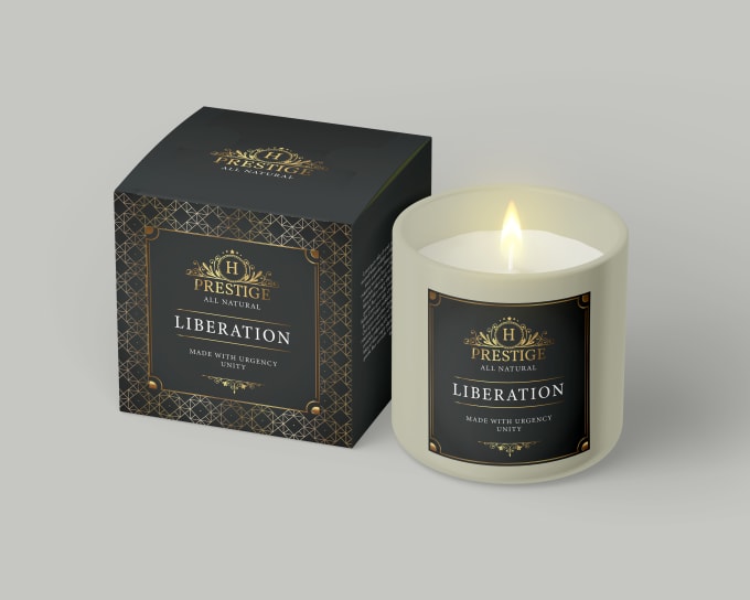 Gig Preview - Do luxury candle label design and product label with box packaging