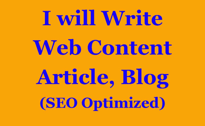 Gig Preview - Write SEO optimized web contents, articles