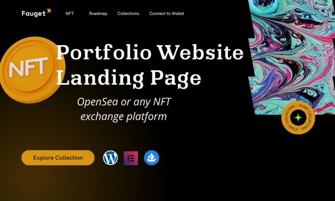 Gig Preview - Do nft portfolio website design, nft landing page in wordpress