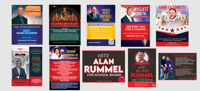 Gig Preview - Do political flyer, posters, banners, door hangers, sign, for election campaign