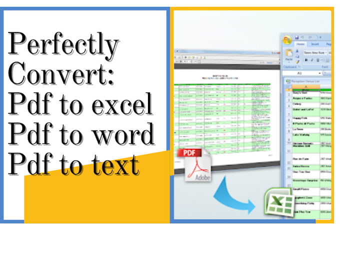 Gig Preview - Excellently convert PDF to excel or word in 30 minutes