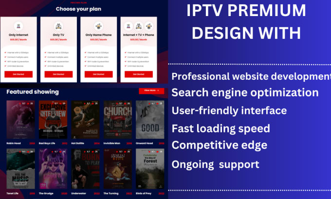 Bestseller - build a professional iptv webiste