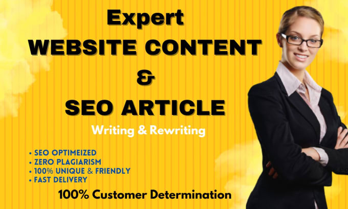 Gig Preview - Write high quality SEO articles and website content