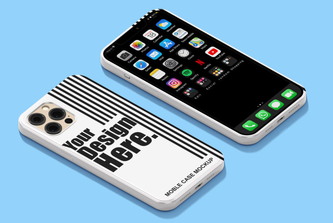 Gig Preview - Photoshop mobile cover mockup in  with in 24 hours