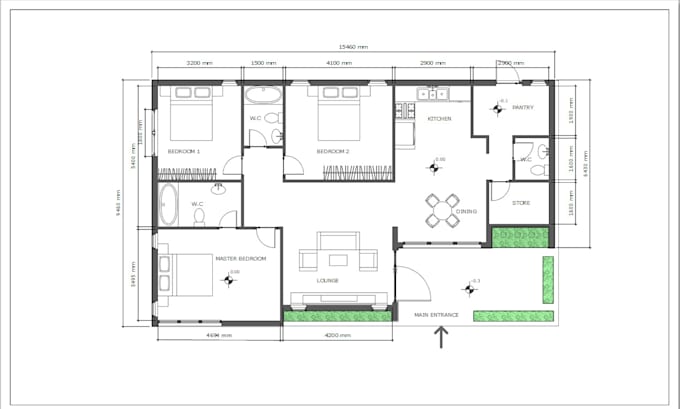 Gig Preview - Draw simple 2d floor plan on autocad for 10 only