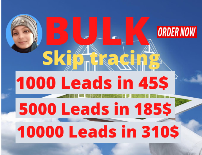 Gig Preview - Do  bulk skip tracing and accurate skip tracing for real estate