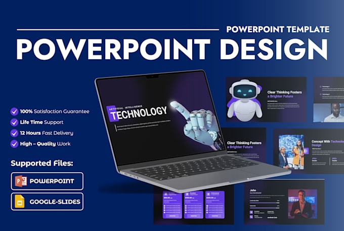 Gig Preview - Design a premium powerpoint presentation or custom powerpoint template