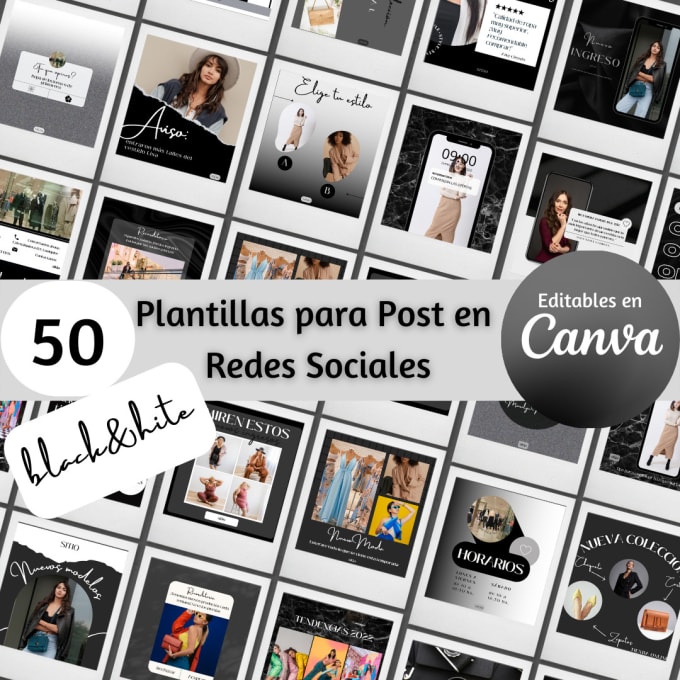 Gig Preview - 50 plantillas prediseñadas para redes sociales editables en canva