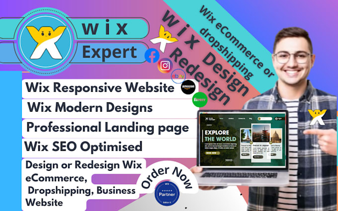 Gig Preview - Build wix website redesign wix ecommerce wix dropshipping wix business website