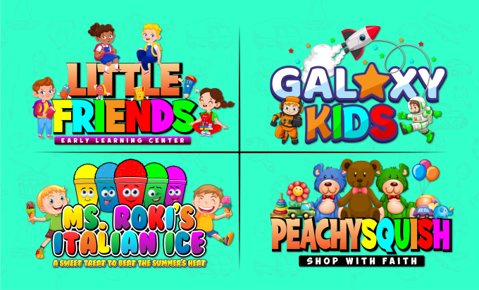 Gig Preview - Design daycare childcare baby shop school and kids logo