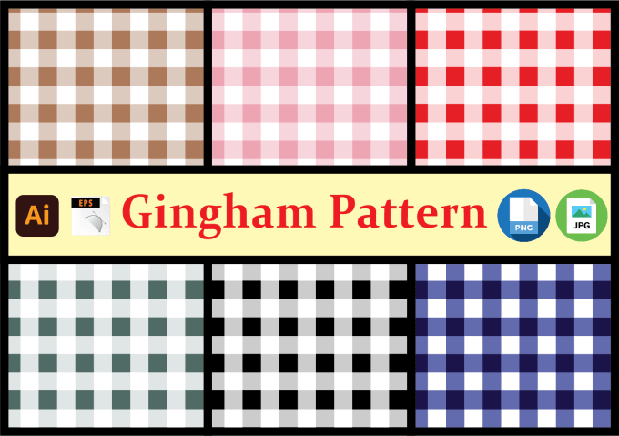 Gig Preview - Do seamless gingham pattern design for your fabric