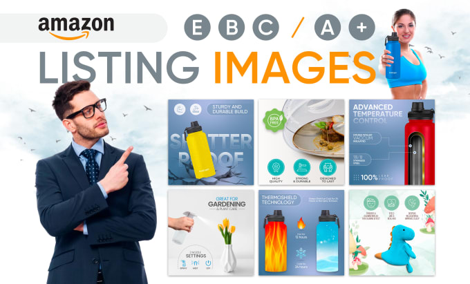 Gig Preview - Amazon product listing images enhanced brand content ebc