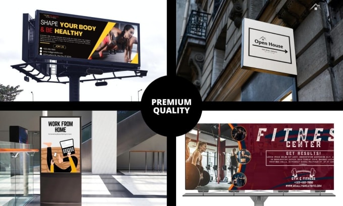 Gig Preview - Design billboard, outdoor, signage, signboard, yard or vinyl banner in 24 hrs