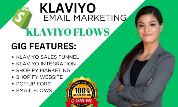 Gig Preview - Setup klaviyo email marketing flows for your shopify store