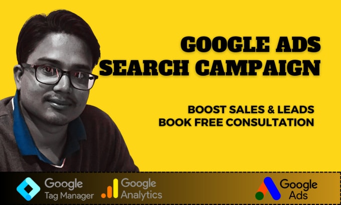 Gig Preview - Setup your google ads search PPC campaign