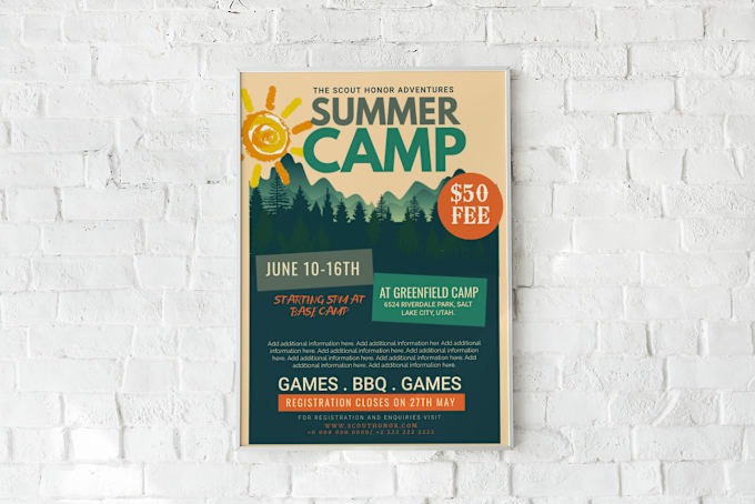 Gig Preview - Design awesome kids events, winter camp, summer camp flyers, and more