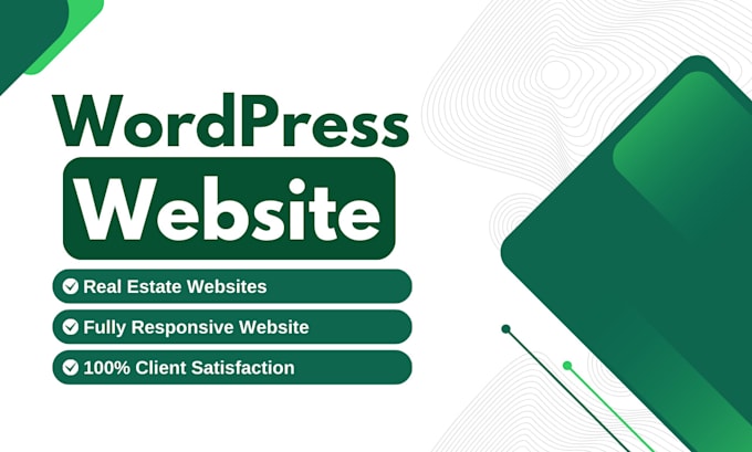 Gig Preview - Design your real estate website landing page in wordpress