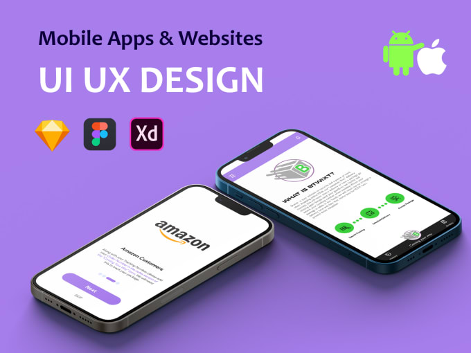 Gig Preview - Design uiux for mobile app, ui ux for web using figma and adobe xd