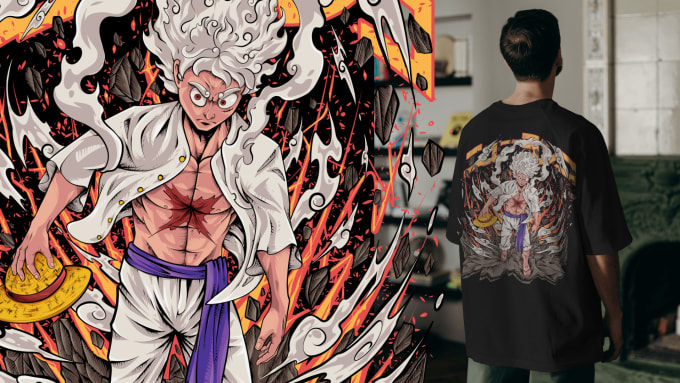 Gig Preview - Drawing your tshirt design anime characters, illustration, dark art