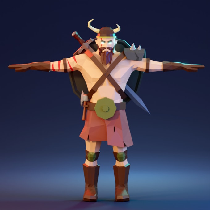 Gig Preview - Make top game ready low poly 3d character