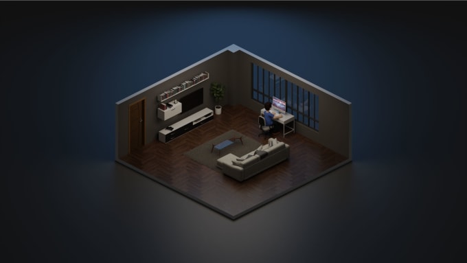 Gig Preview - Make 3d isometric room