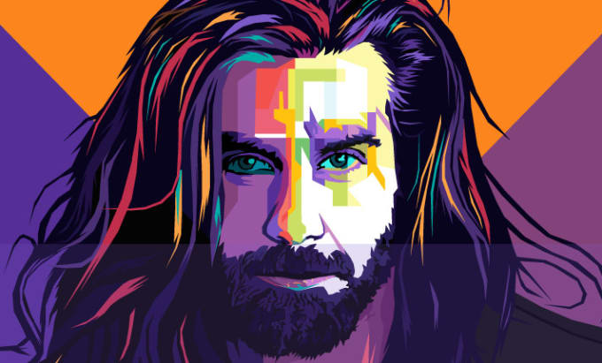 Gig Preview - Design a masterpiece wpap pop art portrait