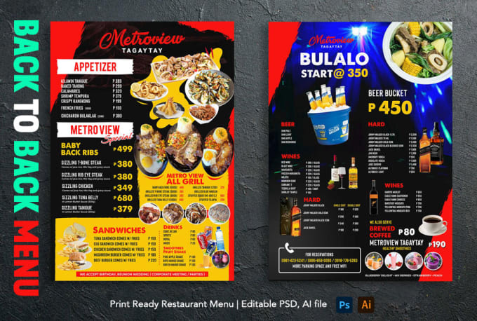 Gig Preview - Design a fast and attractive menu