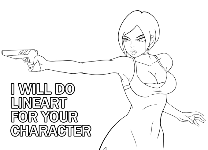 Gig Preview - Lineart your character high quality manga, anime, cartoon style