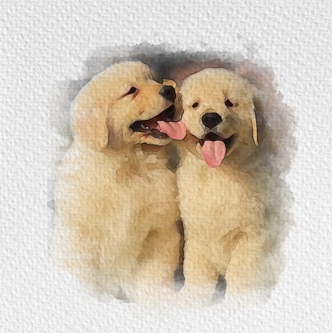 Gig Preview - Draw amazing watercolor portrait of your pet